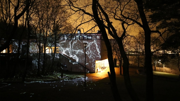 Charles Sandison's installation The Nature of Light illuminates the Sara Hildén Art Museum